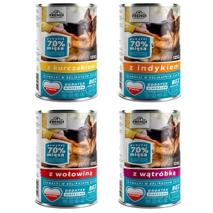 Zestaw Frendi dla psa Mix smaków 16 puszek 1250 g