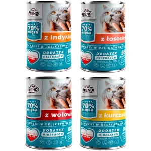 Zestaw Frendi dla kota Mix smaków 40 puszek 400 g