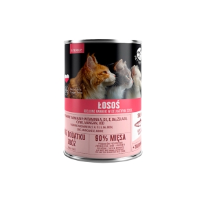 Pet Republic Karma mokra dla kota łosoś z warzywami w sosie 400g x 12 szt