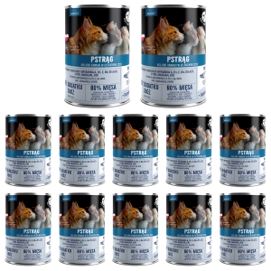 Pet Republic Karma mokra dla kota pstrąg z warzywami w sosie 400g x 12 szt