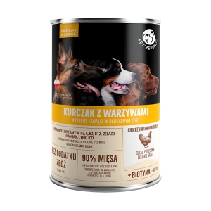 Pet republic Karma mokra dla psa z kurczakiem i warzywami w sosie 1250g x 6 szt