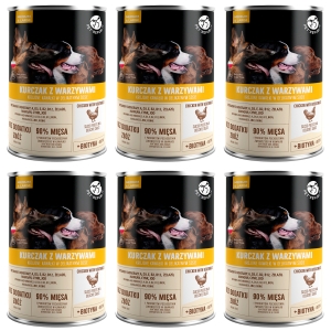 Pet republic Karma mokra dla psa z kurczakiem i warzywami w sosie 1250g x 6 szt