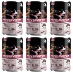 Pet republic Karma mokra dla psa z wołowina i warzywami w sosie 1250g x 6 szt