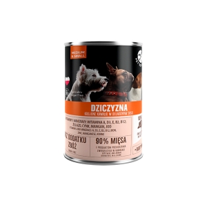 Pet republic Karma mokra dla psa z dziczyzną w sosie 400g x 10 szt