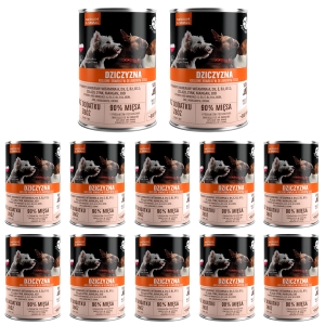 Pet republic Karma mokra dla psa z dziczyzną w sosie 400g x 10 szt