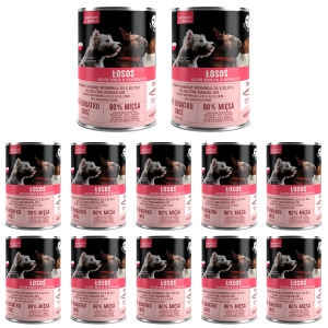 Pet republic Karma mokra dla psa z łososiem w sosie 400 g x 10 szt