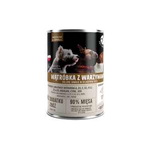 Pet republic Karma mokra dla psa wątróbka z warzywami w sosie 400g x 10 szt