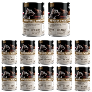 Pet republic Karma mokra dla psa wątróbka z warzywami w sosie 400g x 10 szt