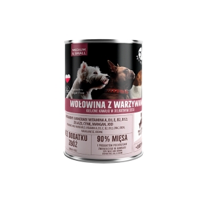 Pet republic Karma mokra dla psa Wołowina z warzywami w sosie 400 g x 10 szt