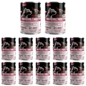 Pet republic Karma mokra dla psa Wołowina z warzywami w sosie 400 g x 10 szt