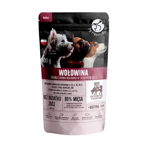 Pet republic Karma mokra dla psa Wołowina w sosie 100 g x 24 szt