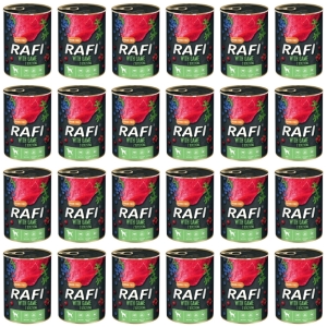 Rafi karma mokra z dziczyzną, borówką i żurawiną 24 x 400 g