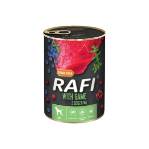 Rafi karma mokra z dziczyzną, borówką i żurawiną 24 x 400 g