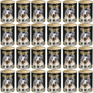 Flipper karma mokra z wołowiną i drobiem 24 x 400g + gratis