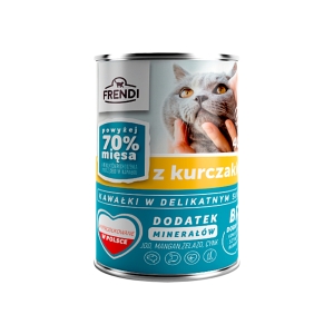 Kawałki dla kota w delikatnym sosie z kurczakiem, 400g x 10 szt