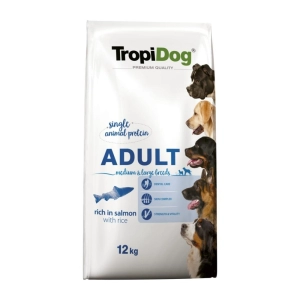 TropiDog Premium Adult Rich in Salmon 12 kg