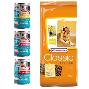 Karma sucha Versele Laga Classic Duo Krok 20 kg + puszki