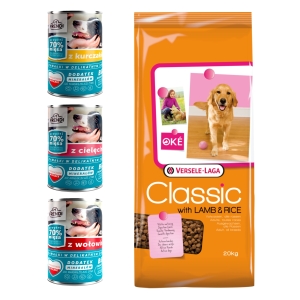 Karma sucha Versele Laga Classic Lamb & Rice 20 kg + puszki