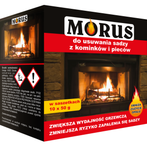 MORUS proszek do usuwania sadzy z kominków pieców 0,9kg