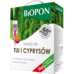 BIOPON Karton 3 kg nawóz do tui i cyprysów