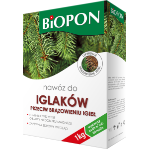 BIOPON Karton 1 kg do iglaków przeciw brązowieniu igieł