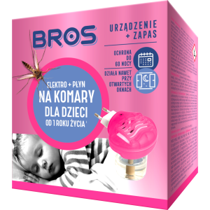 BROS ELEKTRO + PŁYN NA KOMARY DLA DZIECI OD 1 ROKU ŻYCIA