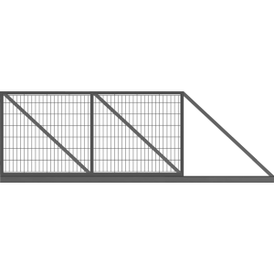 Brama przesuwna ocynk + kolor - 4,00 m x 1,20 m