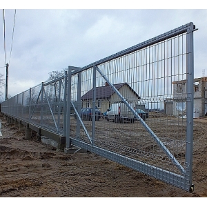Brama przesuwna ocynkowana - 5,00 m x 1,50 m