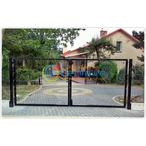 Brama panelowa ocynk + kolor - 3,00 m / 1,20 m