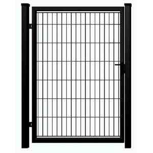 Furtka ocynk + kolor wypełniona panelem 2D - 1,00 m x 1,70 m brazowa