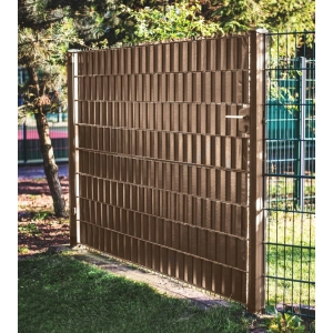 Taśma ogrodzeniowa 19cm x 35m - 1 szt. BRĄZOWA