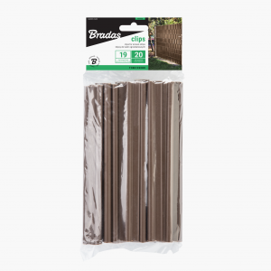 Klipsy do taśm ogrodzeniowych 450g - brązowe - 19 CM